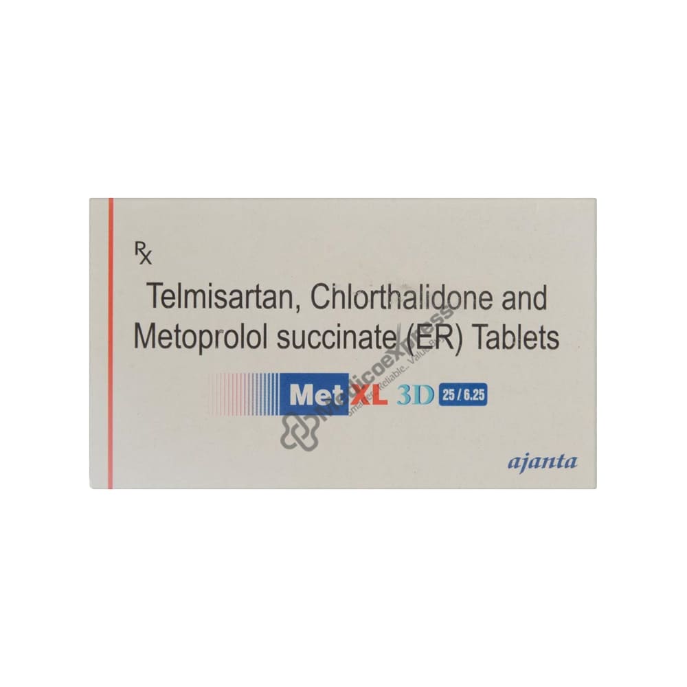 Met Xl 3D 25/6.25 Tablet 10's