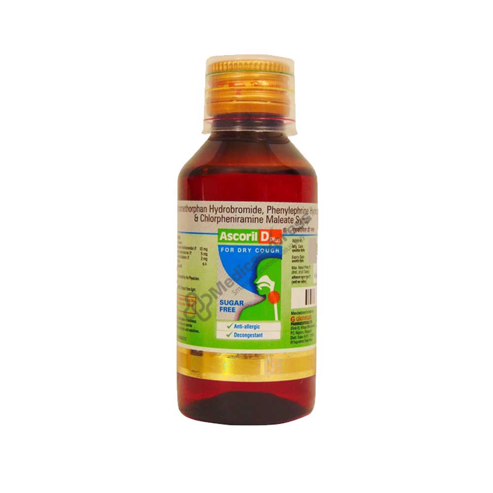 Ascoril D Plus Sugar Free Bottle Of 100ml Syrup