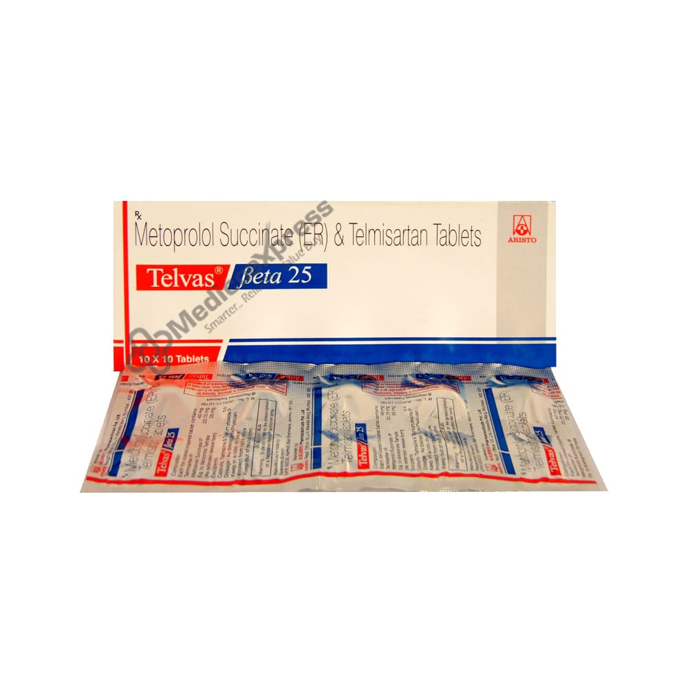 Telvas Beta 25 Tablet 10's