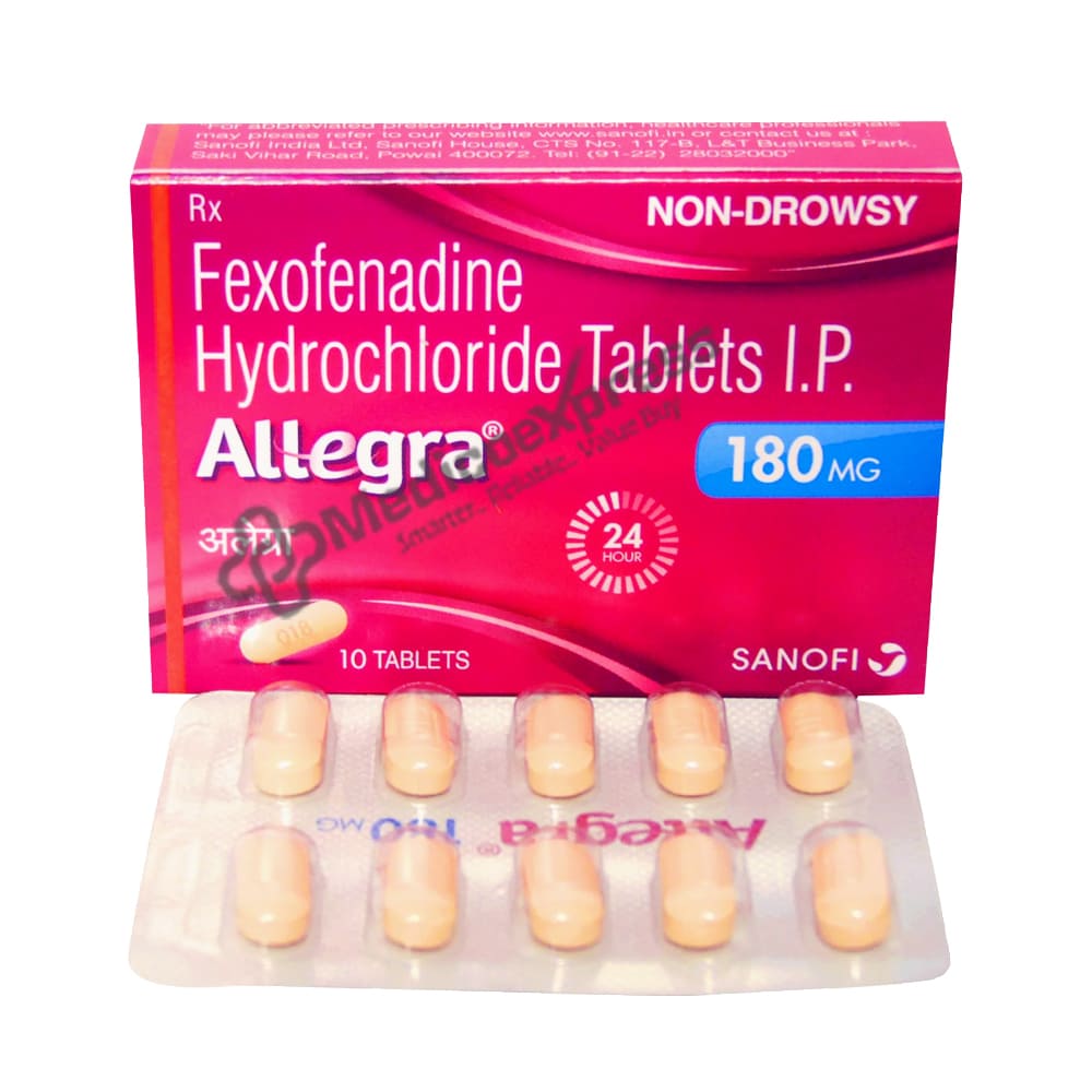 Allegra 180mg Tablet 10's