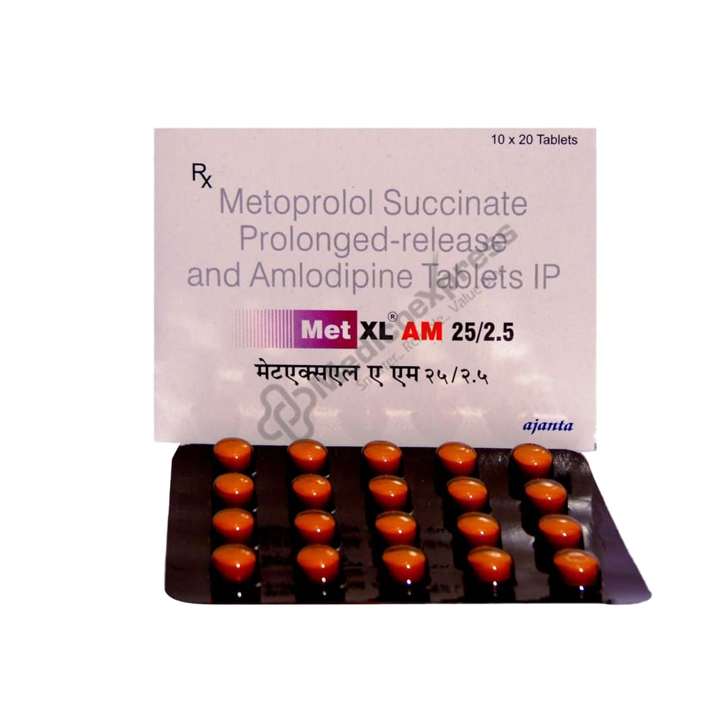 Met Xl Am 25/2.5 Tablet 20's