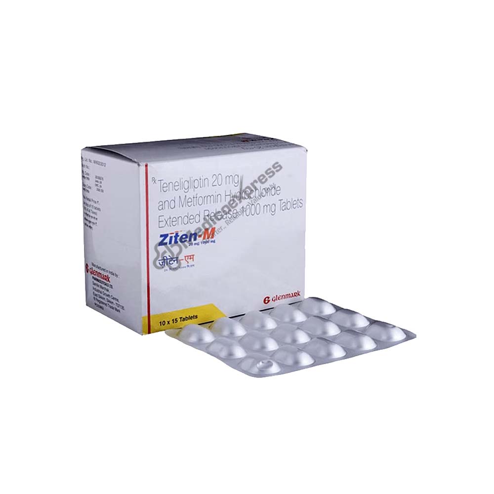 Ziten M 20/1000mg Tablet 15's