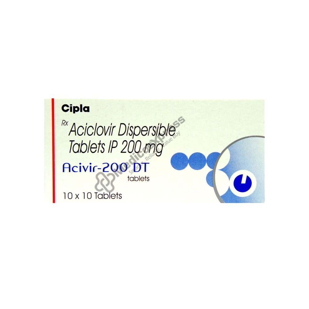 Acivir 200 DT Tablet 10's
